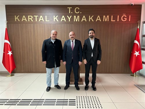 Erzurumlular Eğitim Kültür ve Dayanışma Vakfı Federasyonu Başkanı Öner KALKAN, Kaymakamımız Edip ÇAKICI' yı ziyaret etti